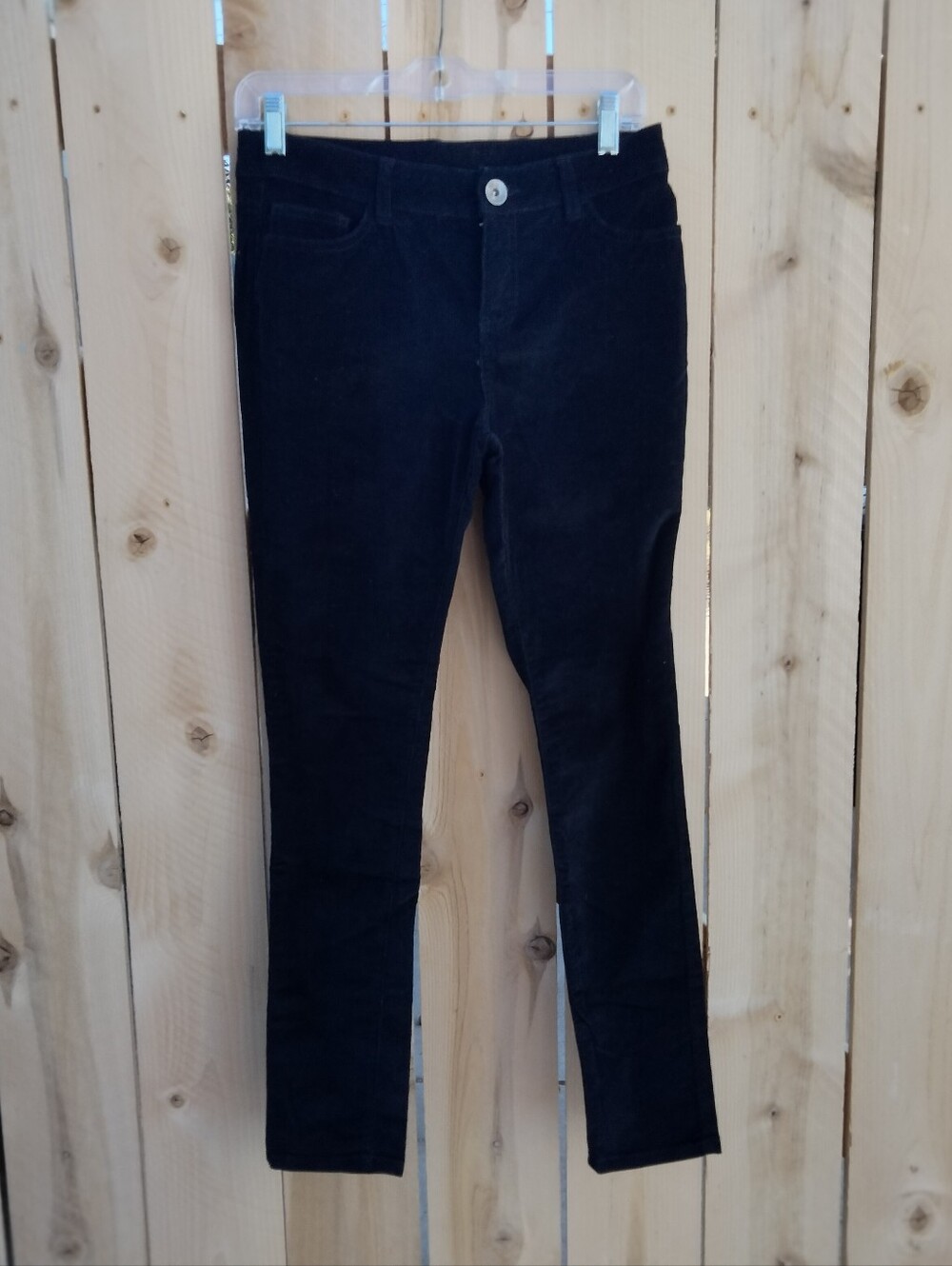Style & Co. Petite Women's 4P Black Corduroy Slim Pants